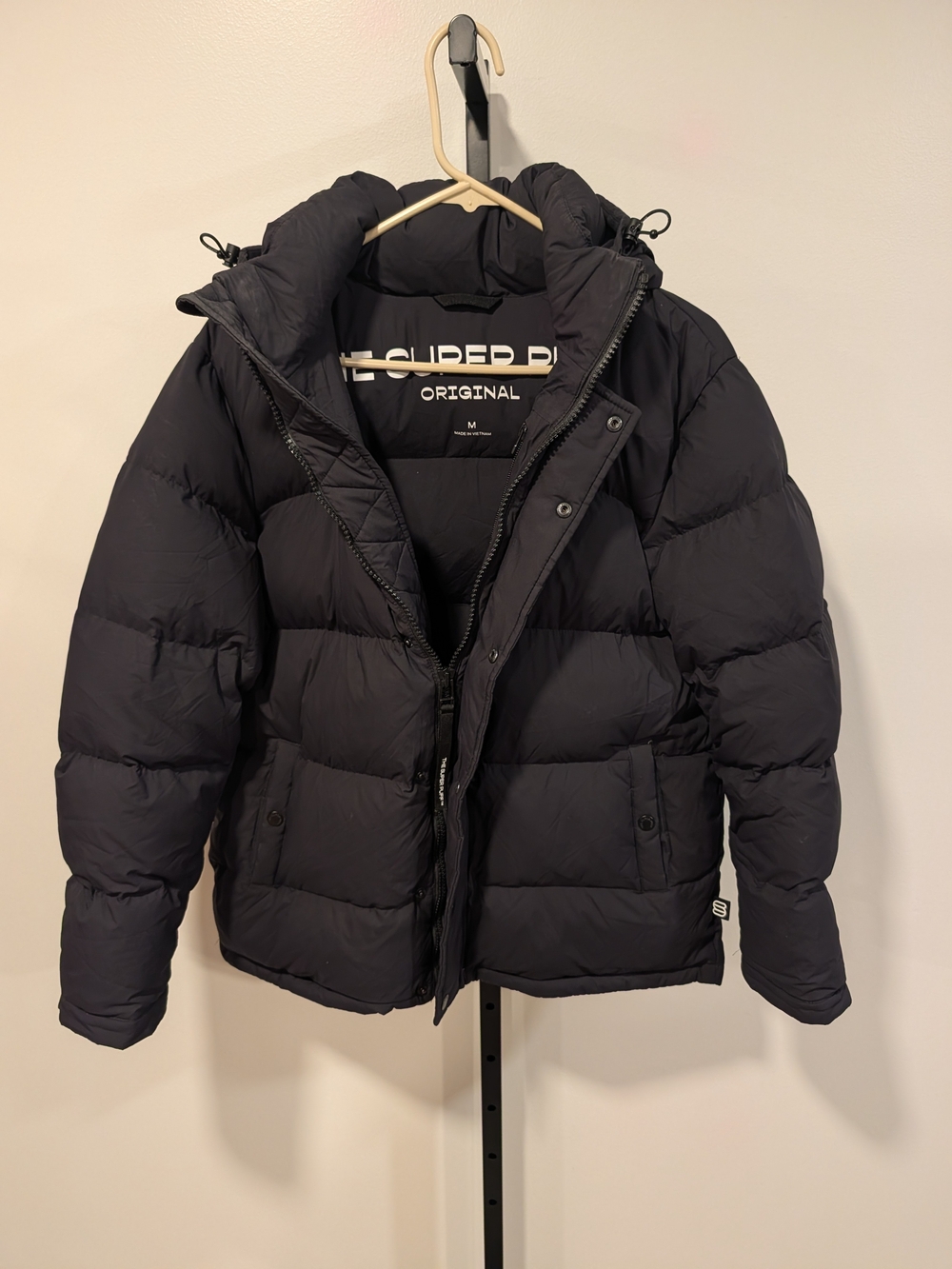 Super Puff Original 700 Fill Goose Down Men's Black - Hooded Insulated Coat